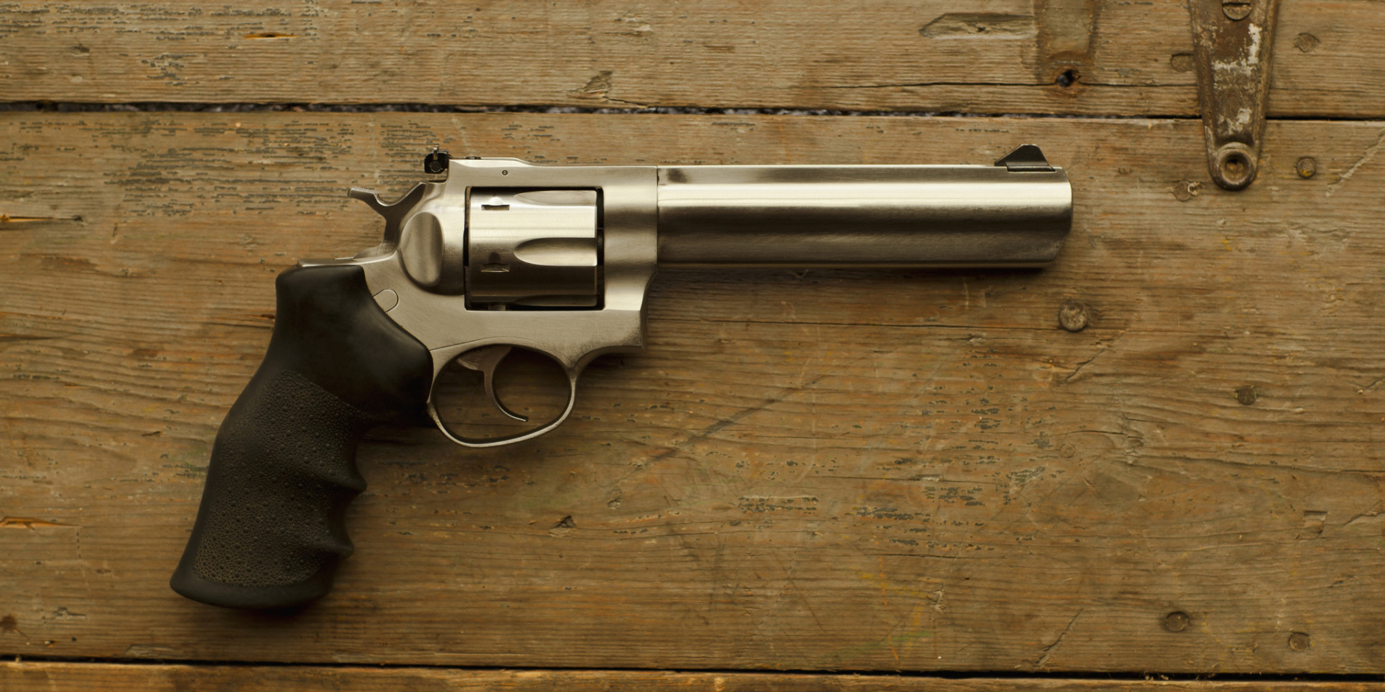 USA, Montana, 357 Caliber Handgun On Table